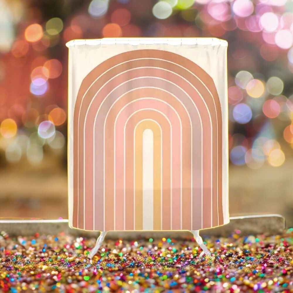 SOCIETY6 Gradient Arch, Natural Tones Shower Curtain New With Tags RV $69.99